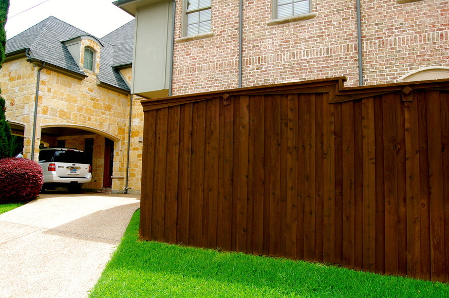 north dallas fence newly stained